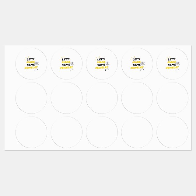 Etiquetas Joyería (Hoja)