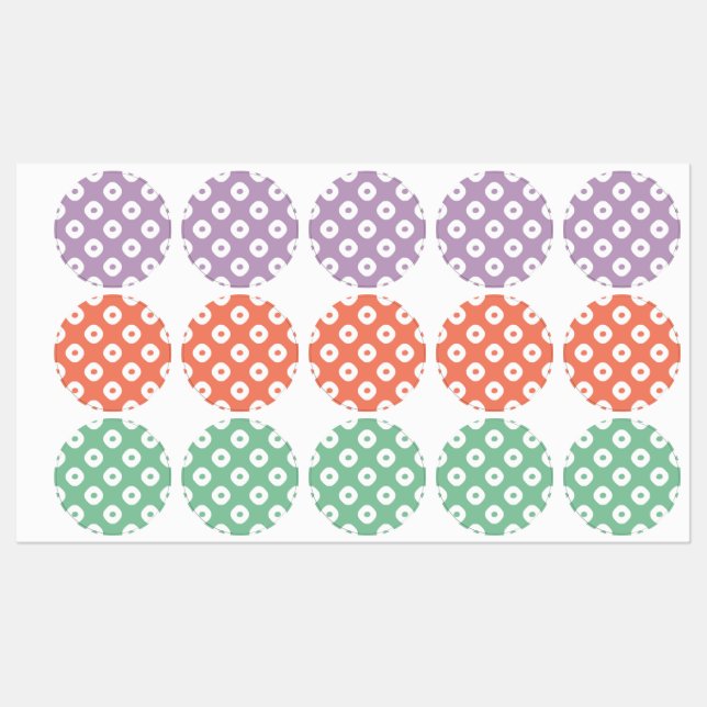 Etiquetas "Kanoko" Fawn Spot Pattern White (Hoja)