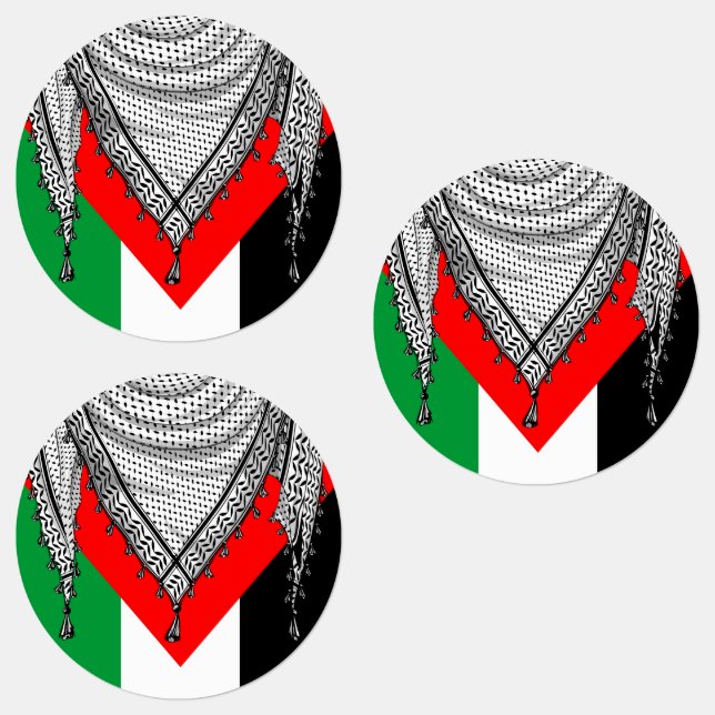 Etiquetas Keffiyeh palestino Scarf tejido tradicional (Grupo)