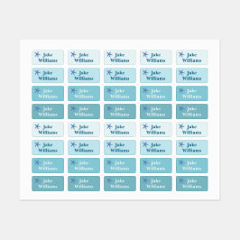 Etiquetas Kids' Name Clothing School Labels with Starfish