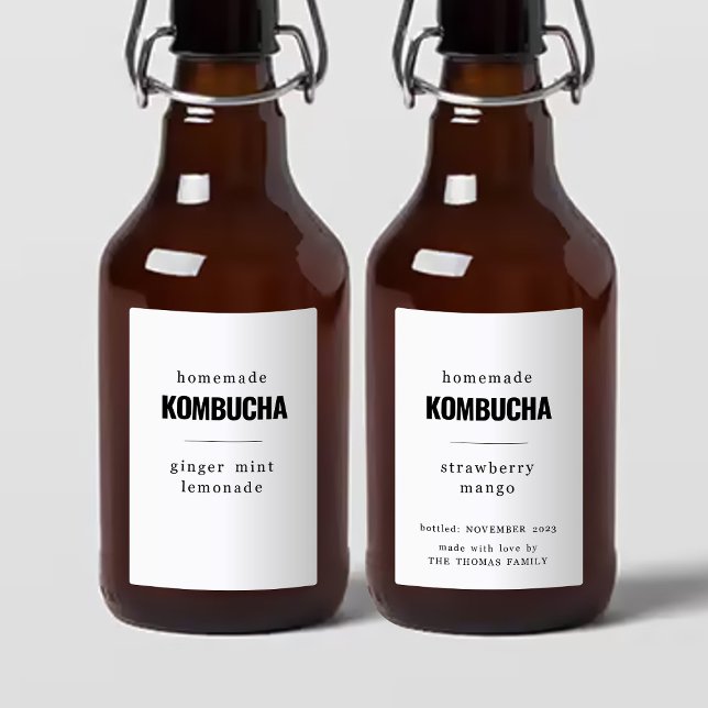 Etiquetas Kombucha caseras (Subido por el creador)