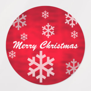 Etiquetas La Navidad de los dulces con textura roja con copo