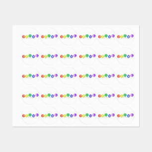 Etiquetas La señal de orgullo de colores arcoíris de Slipper