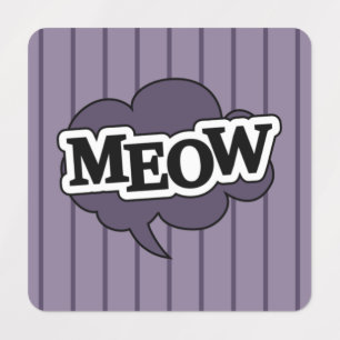 Etiquetas La silueta del personalizado del gato negro dice a