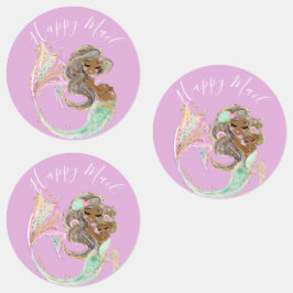 Etiquetas La Sirenita Futura Mamá Baby Shower. Bajo El Mar. 