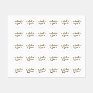 Etiquetas La tipografía moderna del oro gracias