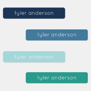 Etiquetas Láminas adhesivas a prueba de agua azul y verde