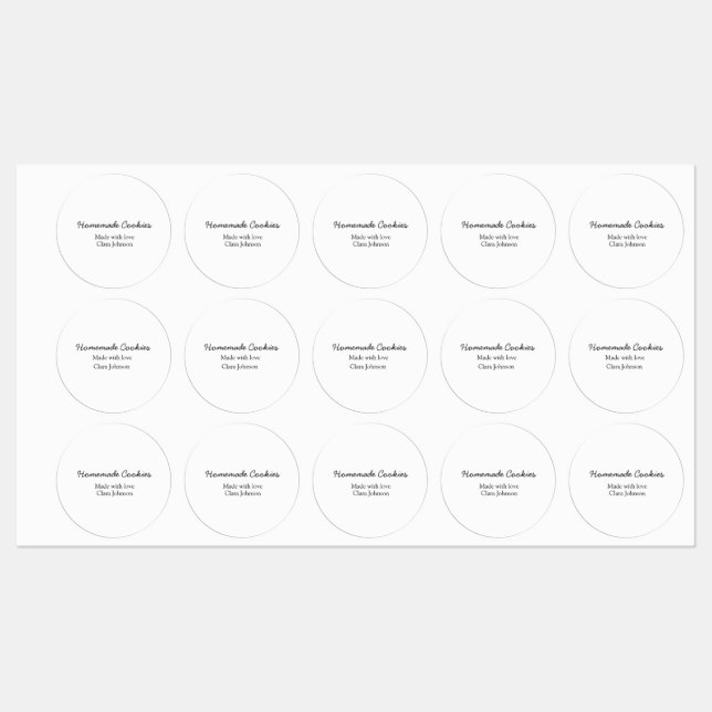 Etiquetas Las cocinas caseras agregan tu nombre de texto per (Hoja)