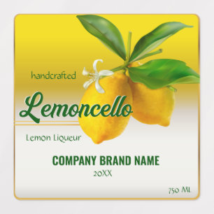 Etiquetas Lemon Fruit Lemoncello