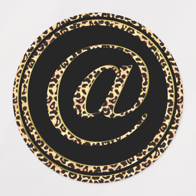 Etiquetas Leopard @ (Diseño 3)