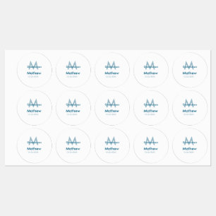 Etiquetas Letra azul marino groomsman fecha masculina por