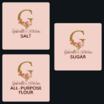 Etiquetas Letra de nombre personalizada G Pantry de rosas ro<br><div class="desc">Nombre personalizado Letra G Relieve metalizado dorado Rubor Roses rosa mezcla elegancia floral atemporal con oro brillante,  perfecta para expresiones románticas,  estilo femenino suave y keepsakes personalizados. Haga clic en 'Personalize' para agregar su nombre o el de un ser querido.</div>