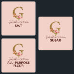 Etiquetas Letra de nombre personalizada G Pantry de rosas ro<br><div class="desc">Nombre personalizado Letra G Relieve metalizado dorado Rubor Roses rosa mezcla elegancia floral atemporal con oro brillante,  perfecta para expresiones románticas,  estilo femenino suave y keepsakes personalizados. Haga clic en 'Personalize' para agregar su nombre o el de un ser querido.</div>