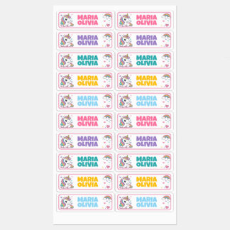 Etiquetas Libro de Unicornio Personalizado