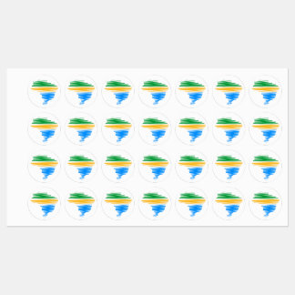 Etiquetas Límite de mapa de Brasil con colores de bandera br