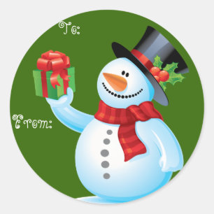 Etiquetas lindas del regalo del navidad del muñec
