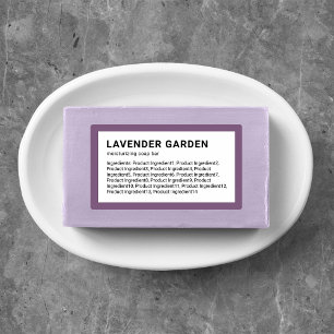 Etiquetas Lista moderna de ingredientes de color Minimalista