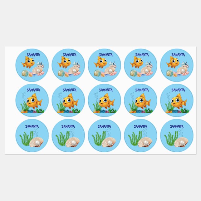 Etiquetas Little Fish Waterproof Labels (Hoja)