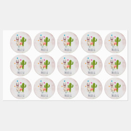 Etiquetas Llama de Guay con gafas de sol con forma de corazó