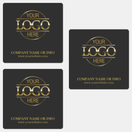 Etiquetas Logotipo comercial de la Compañía Promotora de Oro