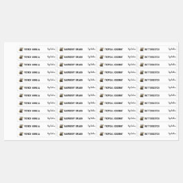 Etiquetas Logotipo de maquillaje Brillo de brillo Balm Masca