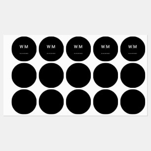 Etiquetas Logotipo de marca negra Empresa comercial corpor