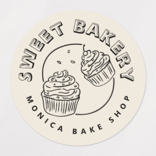 Etiquetas Logotipo de panadería dulce vintage