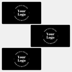 Etiquetas Logotipo de su empresa y plantilla de texto person