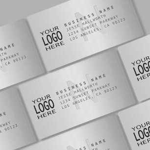 Etiquetas Logotipo impermeable y dirección de retorno Metali