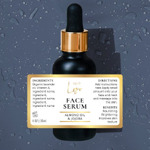 Etiquetas Logotipo Lux Gold 1 OZ Frasco cosmético de 30 ml i