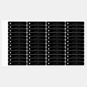 Etiquetas Logotipo personalizado en blanco y negro Nombre de