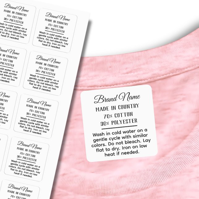 Etiquetas logotipo personalizado y ropa de tela negra cuadra (Subido por el creador)