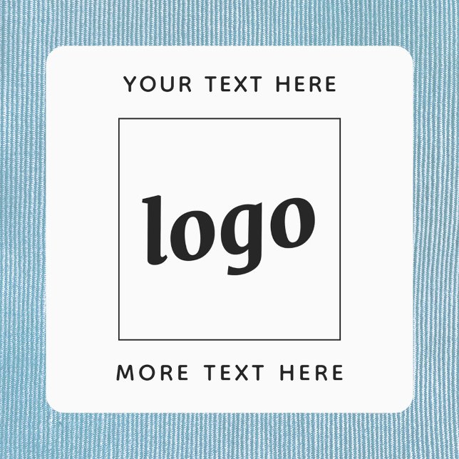 Etiquetas Logotipo simple con negocio de texto (Simple logo with custom text business promotional branding iron on clothing labels)
