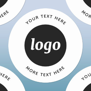 Etiquetas Logotipo Simple Con Texto Empresarial