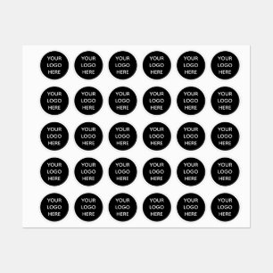 Etiquetas Logotipo simple Marca comercial Blanco negro