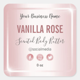 Etiquetas lujosas de Rosa de oro brillante para la