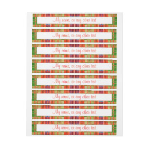 ETIQUETAS MAC RAE TARTAN 1" x 7,25" Muy Anchas