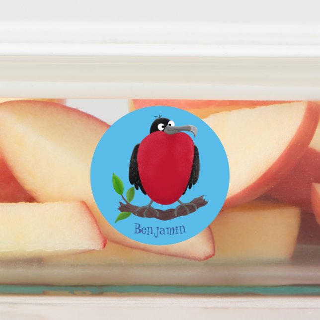 Etiquetas Magnífico personalizado de pájaro fragata (Fijada)