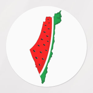 Etiquetas Mapa de Palestina sandía símbolo de la libertad