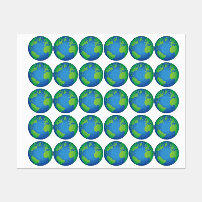 Etiquetas Mapa mundial del planeta (Hoja)