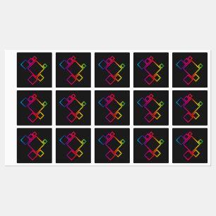 Etiquetas Maravillosas y coloridas plazas en negro Nº 1