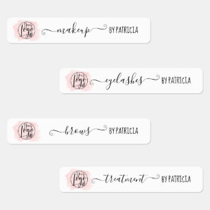 Etiquetas Marca de maquillaje del trazo de pincel de color r