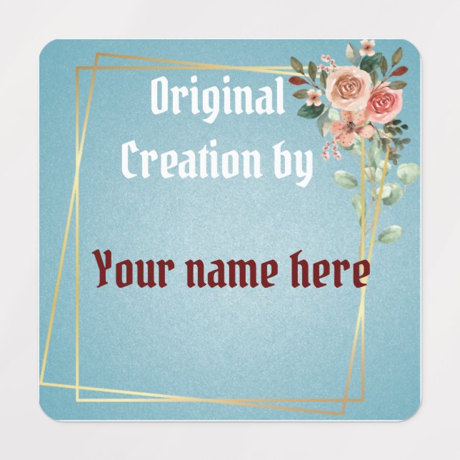 Etiquetas Marco floral (Diseño 1)