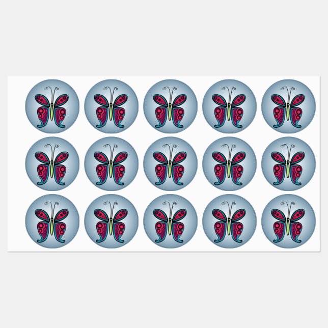 Etiquetas Mariposa (Hoja)