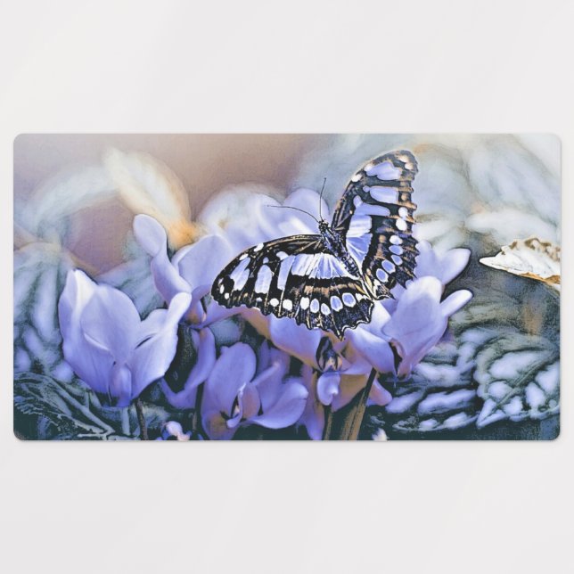 Etiquetas Mariposa azul (Diseño 1)