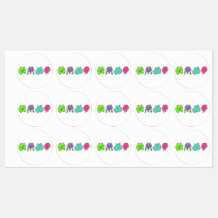 Etiquetas Marismas de Hamster coloridas