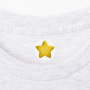 Etiquetas Medalla de estrella de gelatina amarilla linda 3D