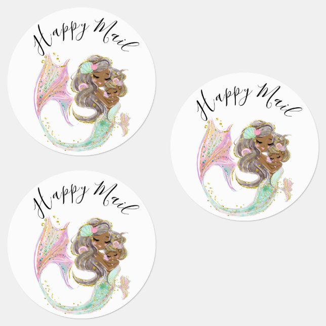 Etiquetas Mermaid Baby Shower (Grupo)