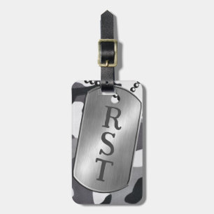 Etiquetas militares de perros monograma personaliz