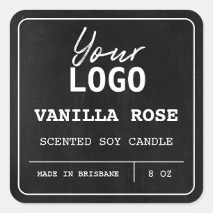 Etiquetas minimalistas con el logotipo de velas de